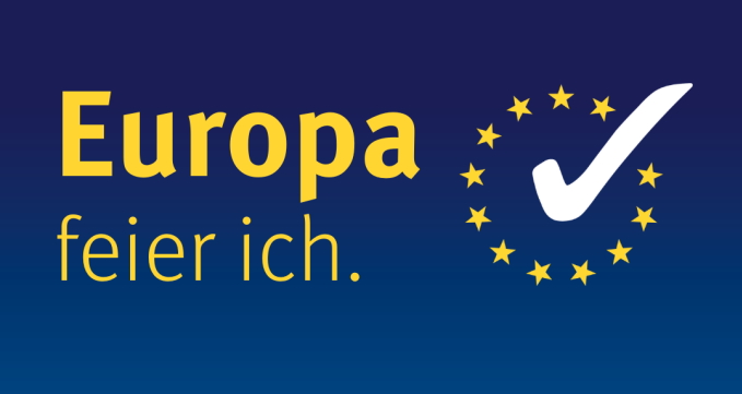 Logo der Aktion "Feier ich" zur Europawahl 2024